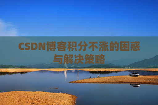 CSDN博客积分不涨的困惑与解决策略